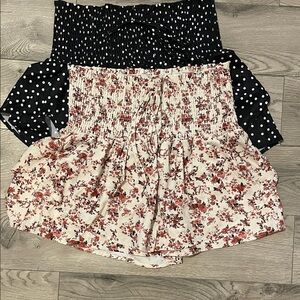 Floral and Polka Dot Skort Set